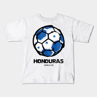 Honduras Football Country Flag Kids T-Shirt